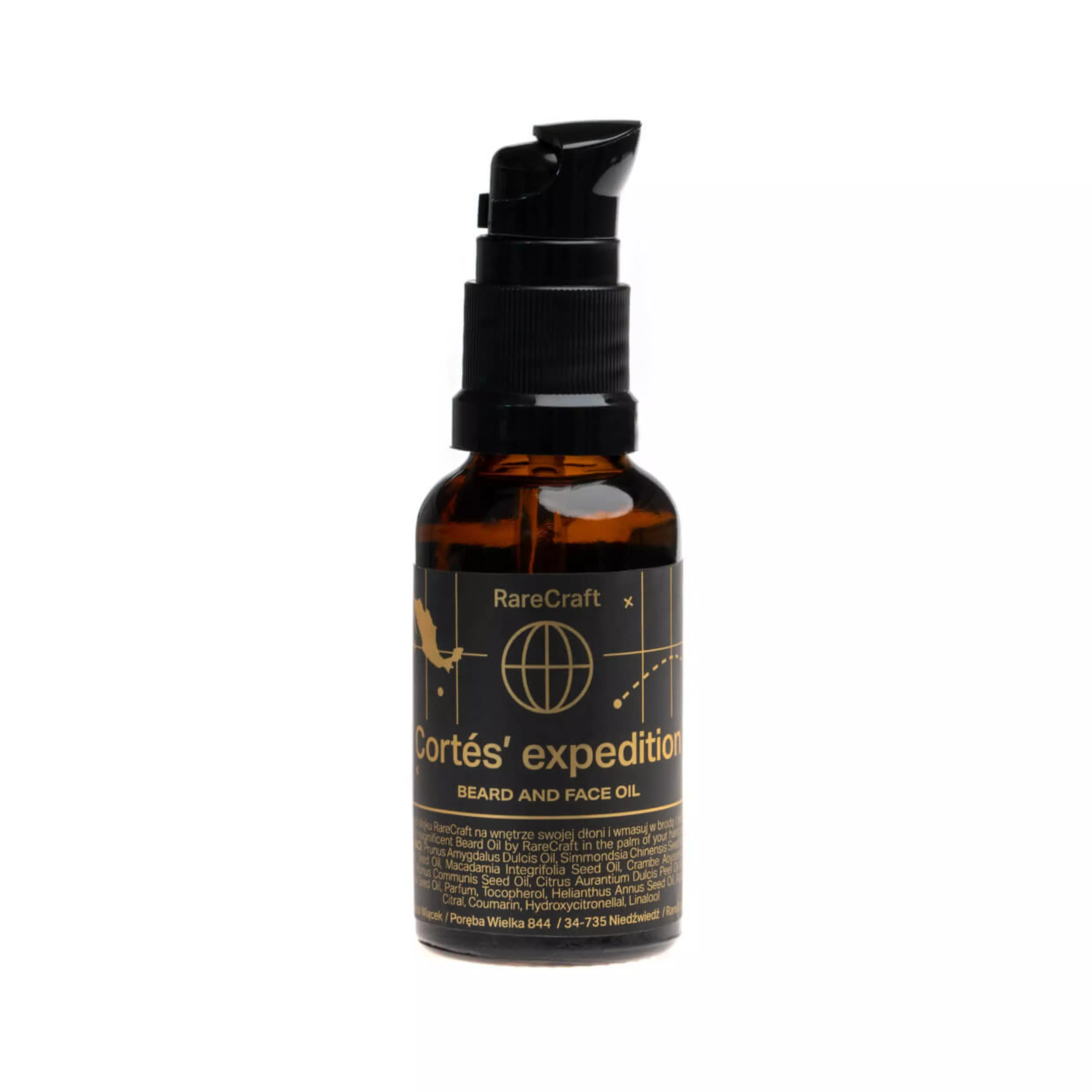 RareCraft Cortés Expedition Beard and Face Oil 30ml