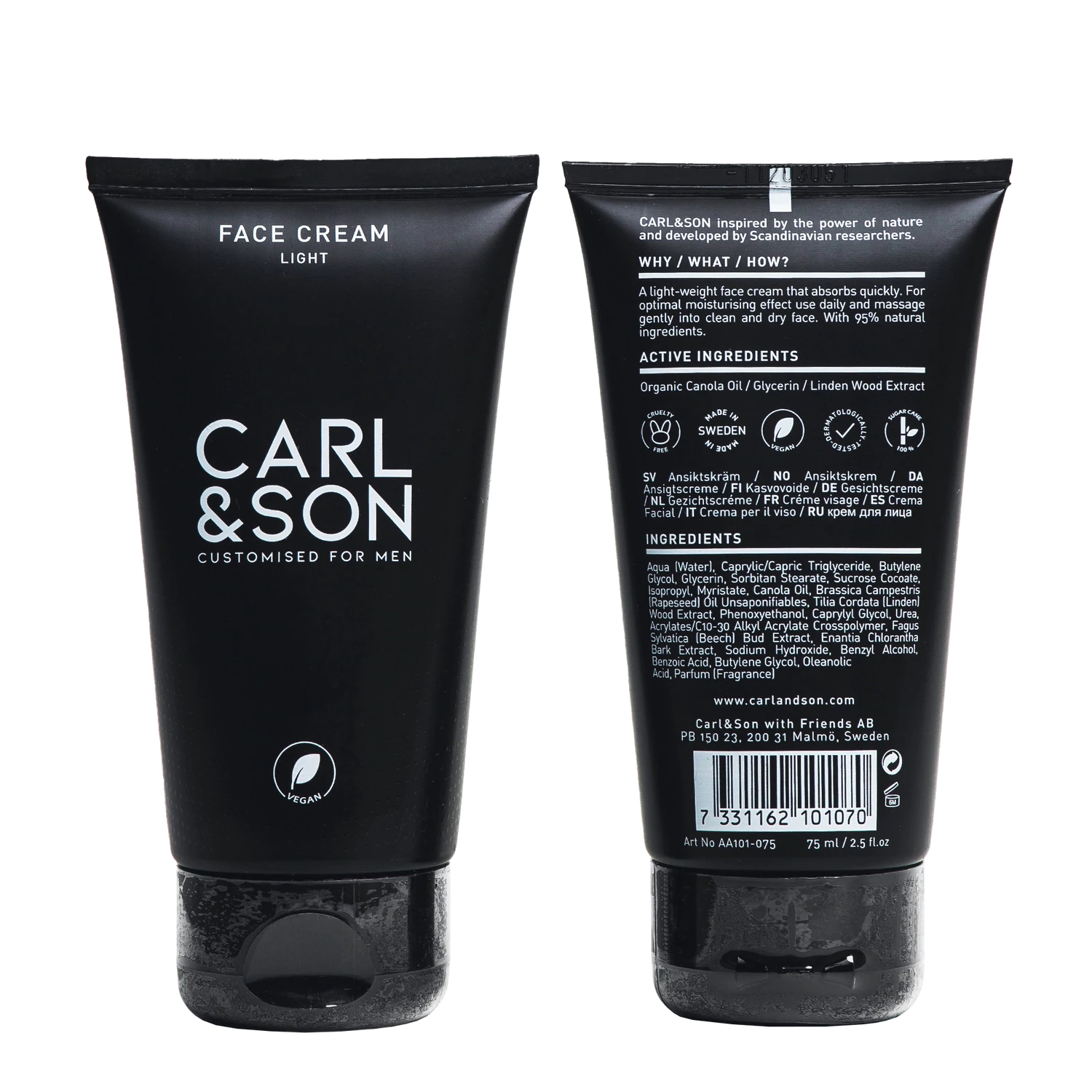 Carl&Son Face Cream Light - Feuchtigkeitspflege 75ml