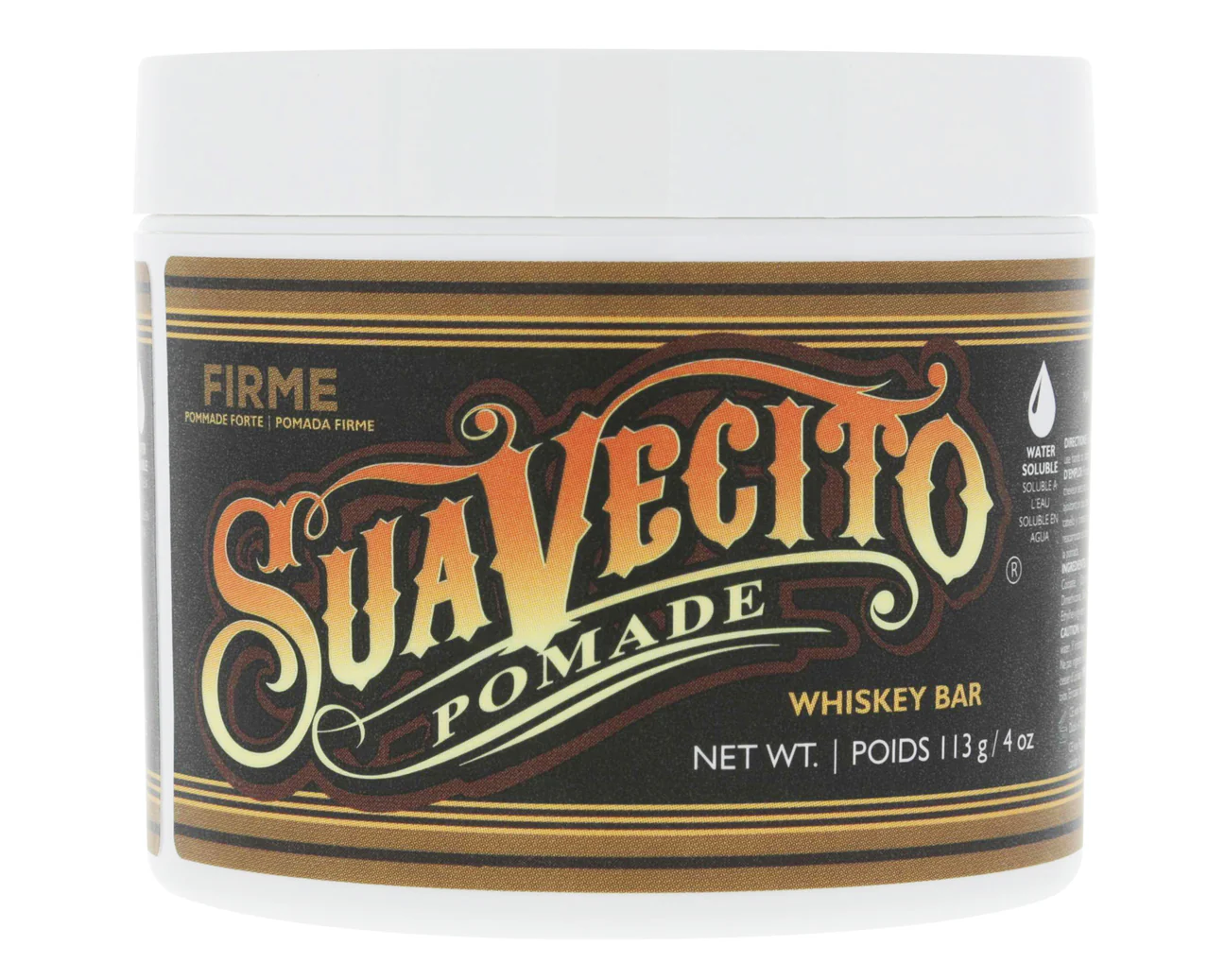 Suavecito Firme Hold Pomade Whiskey Bar 113g