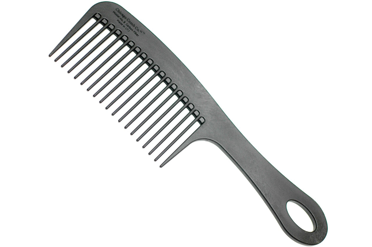 Chicago Comb Co. Model No. 8 Carbon Fiber - Kamm