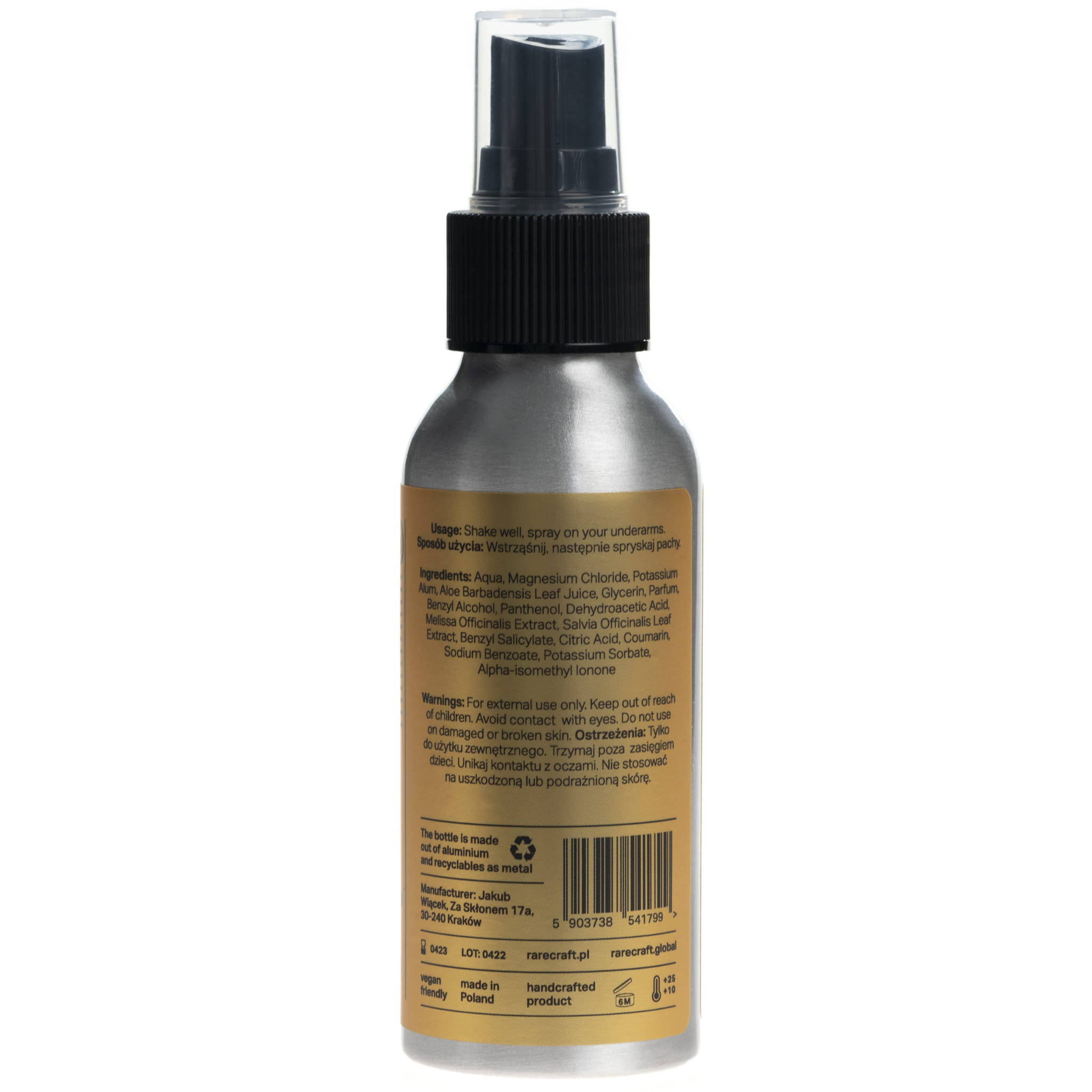 RareCraft Golden Fleece Deodorant Spray 100ml