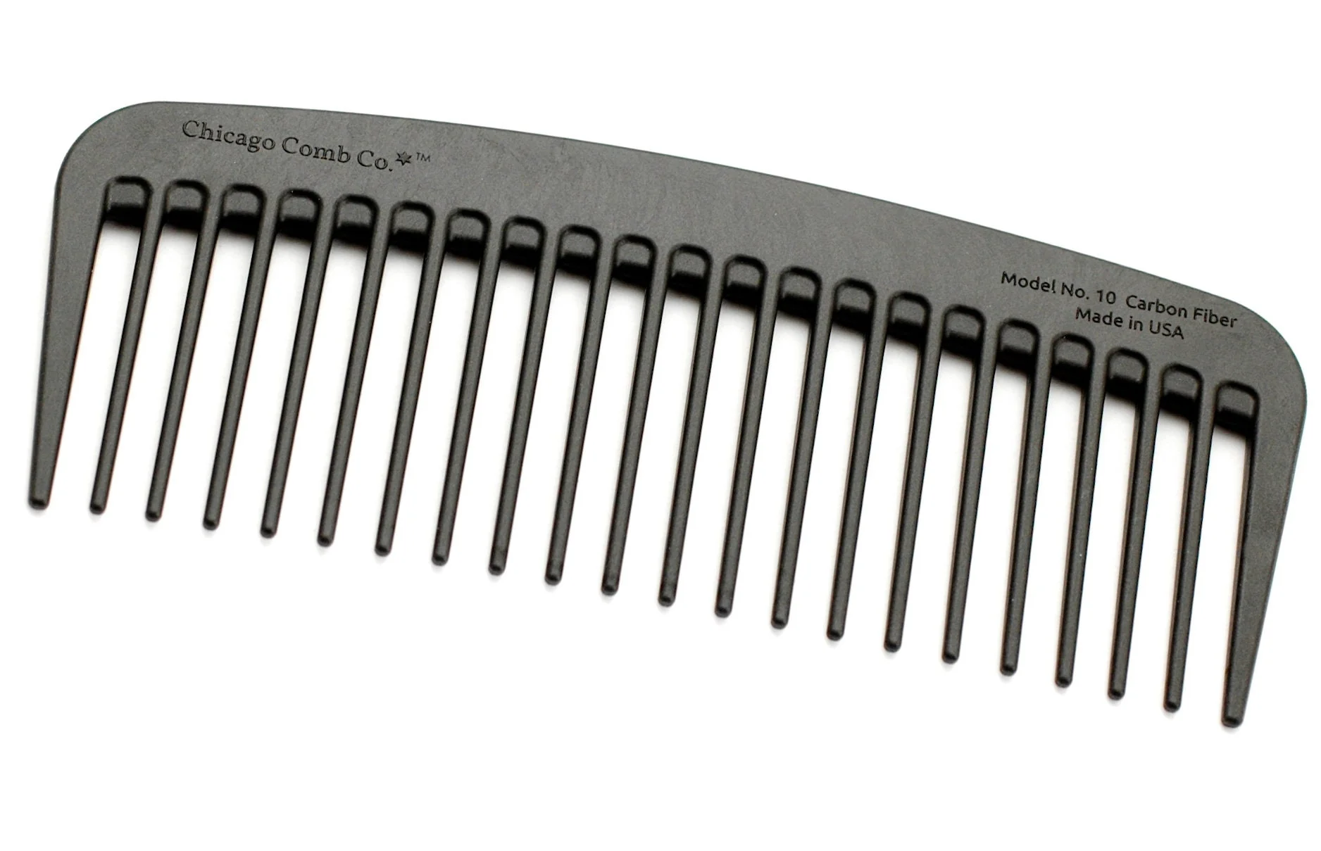 Chicago Comb Co. Model No. 10 Carbon Fiber - Kamm