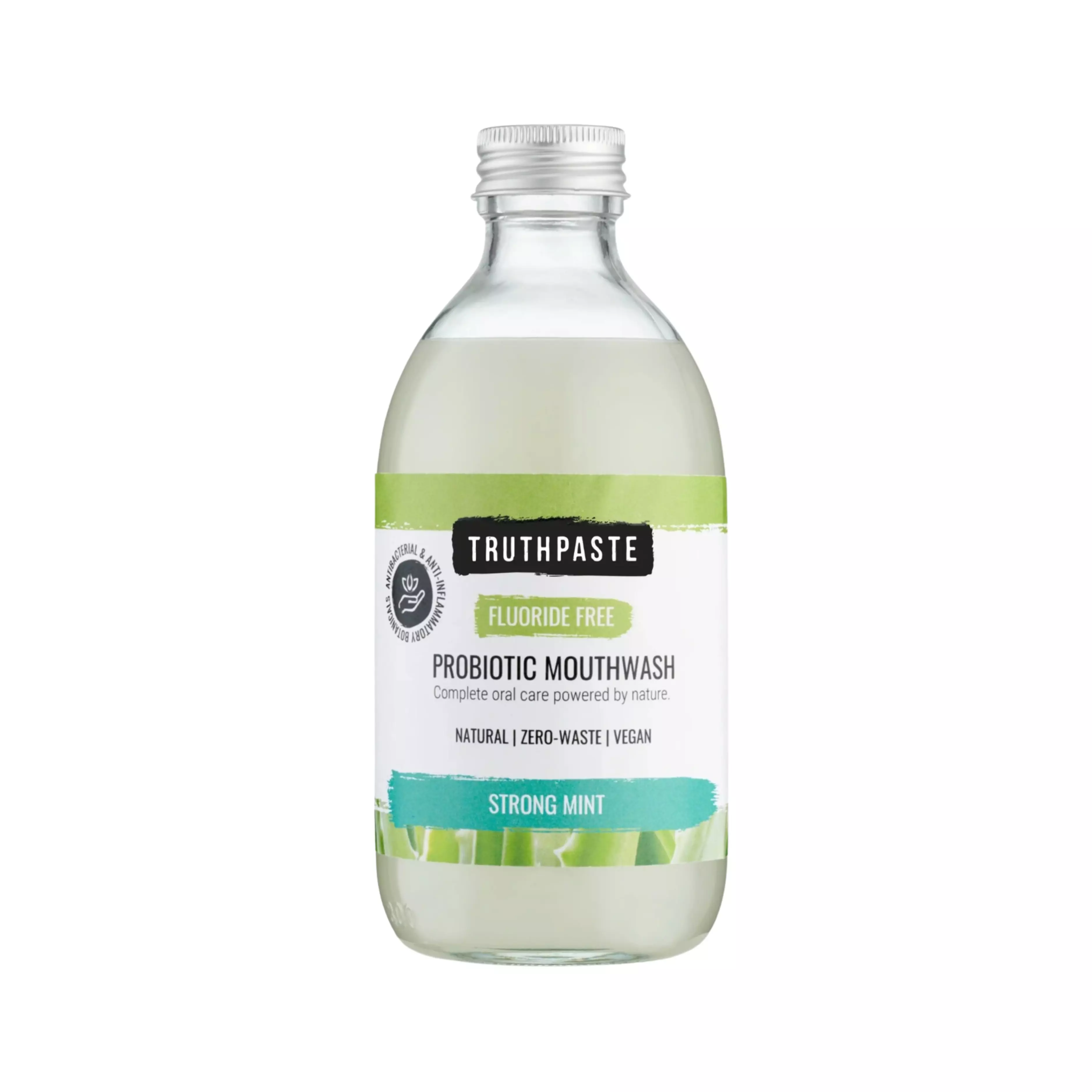 Truthpaste Strong Mint Probiotic Mouthwash Fluoride Free 300ml