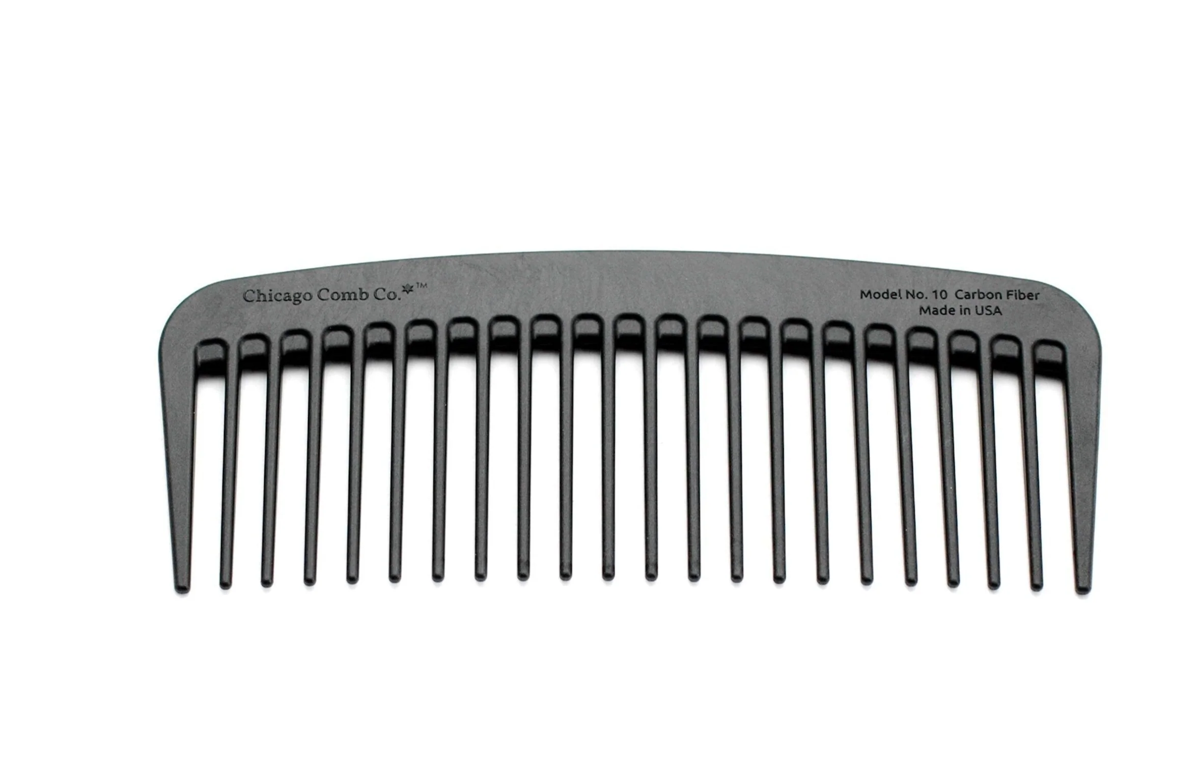 Chicago Comb Co. Model No. 10 Carbon Fiber - Kamm